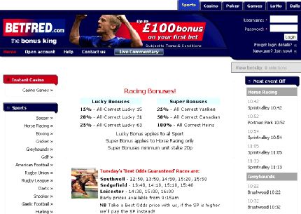 BetFred Online Sports Bookmaker