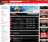 Ladbrokes Sportsbook web site is user friendly 