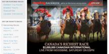 Bodog Racebook covers all major and many minor US racetracks plus major internationals
