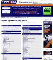Pinnacle Sports home page