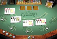 The latest in the Microgaming GOLD SERIES table game releases - 3 card poker multihandor single - excellent fun and so realistic!