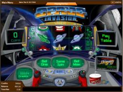 VC Casino Space Invaders 3 Reel Slots Game