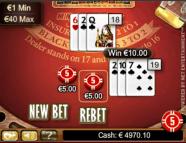 Excellent blackjack options at Betsson Casino including Mini instant play gamese