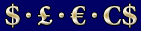 Play in your choice of currency - Canadian Dollars, Pounds Sterling, Euros or US Dollars