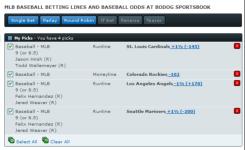 Clean, simple betting slips - easy to follow singles, parlays, teasers and more